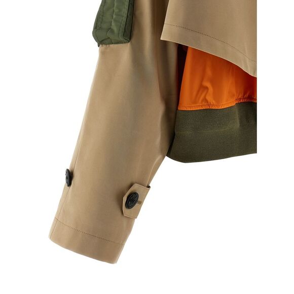 Sacai Women Double Layer Trench Coat - Picture 4 of 5